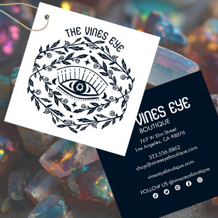 Mystic Eye Rose Vines Boho Custom Hang Tag