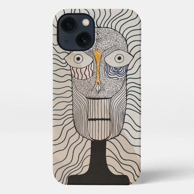Mystic Face Design - künstlerische iPhone Cover iPhone Hülle (Rückseite)