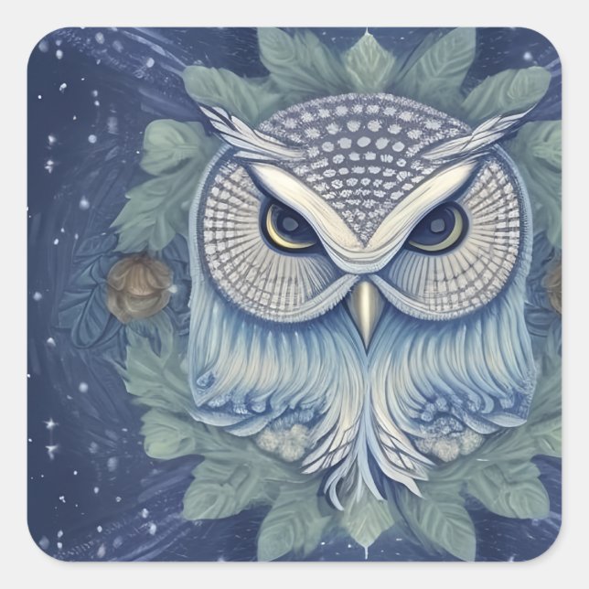 Mystic Fantasy Fowl Quadratischer Aufkleber (Vorderseite)