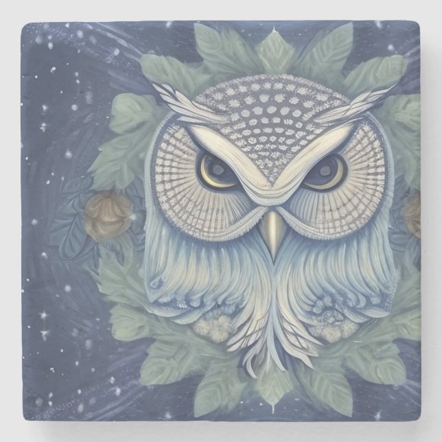 Mystic Fantasy Fowl Steinuntersetzer (Vorderseite)