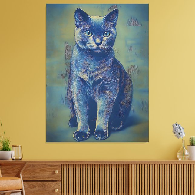 Mystic Feline Leinwanddruck (Insitu (Wohnzimmer))