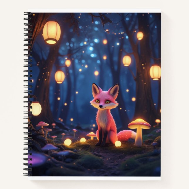 Mystic Forest Dreams Fantasy Art Notebook Notizbuch (Vorderseite)