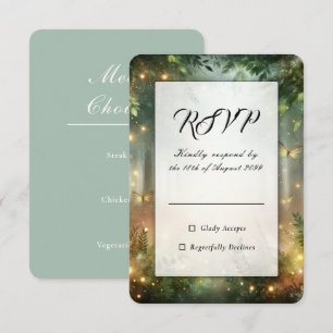 Mystic Forest Meadow Magic Hochzeit RSVP Karte