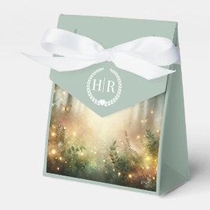 Mystic Forest Meadow Magic Monogram Hochzeit Geschenkschachtel