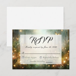 Mystic Forest Meadow Magic RSVP Karte