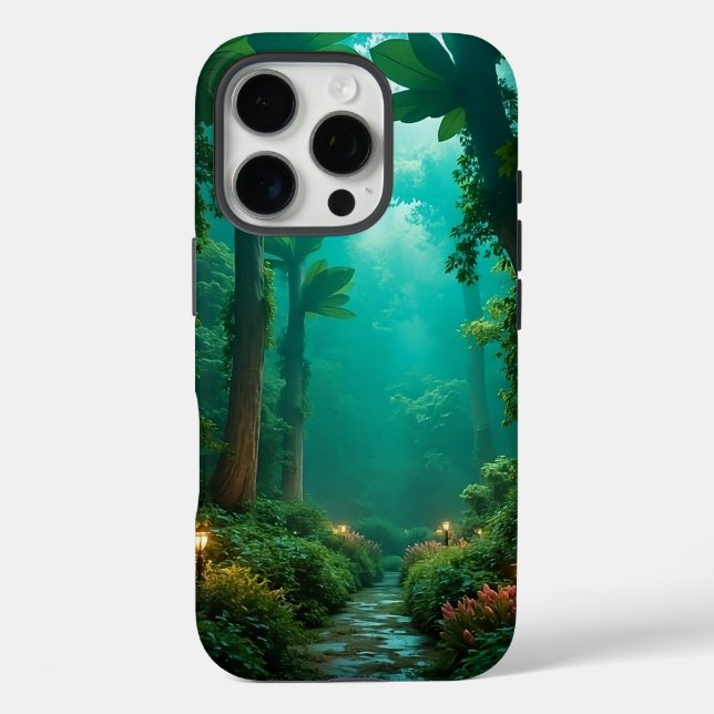 Mystic Forest Sunrise iPhone Einzigartiger Fall Case-Mate iPhone Hülle (Rückseite)