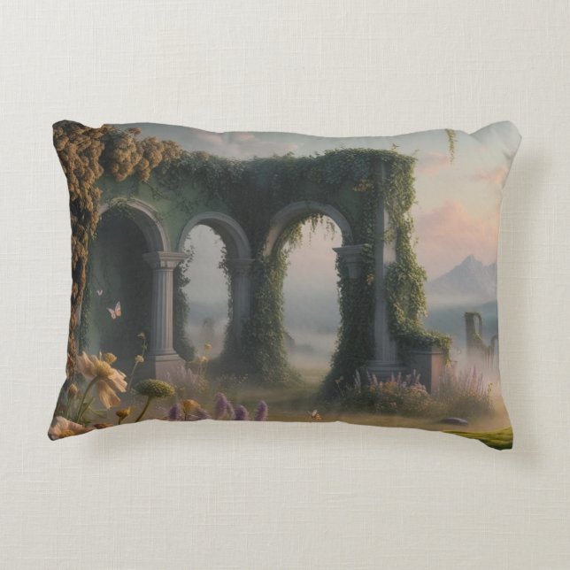 Mystic Forest Throw Kissen (Rückseite)