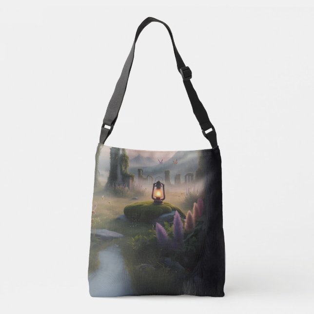 Mystic Forest Tote Bag Tragetaschen Mit Langen Trägern (Rückseite)