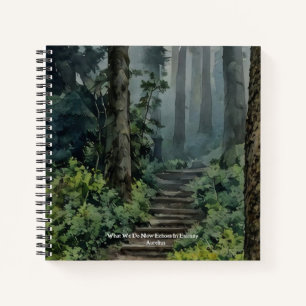 Mystic Forest Woodlands Aurelius Quote Journal Notizbuch