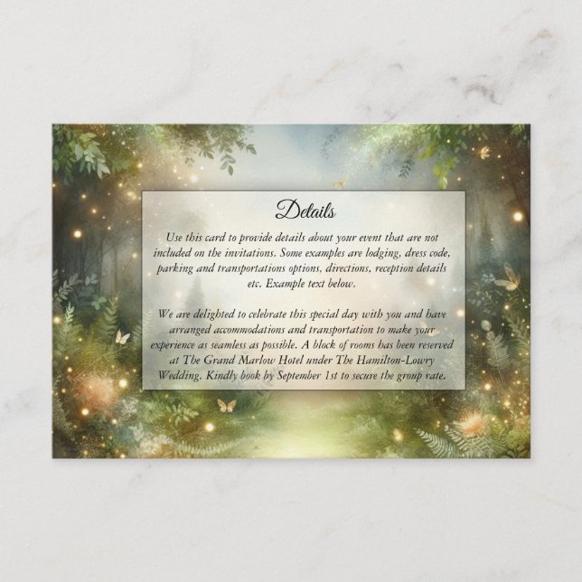 Mystic Forrest Meadow Magic Begleitkarte (Vorderseite)