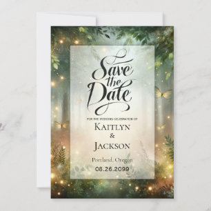 Mystic Forrest Meadow Magic Save The Date