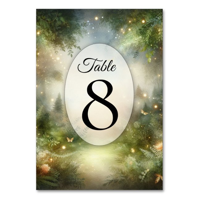 Mystic Forrest Meadow Magic Tischnummer (Vorderseite)