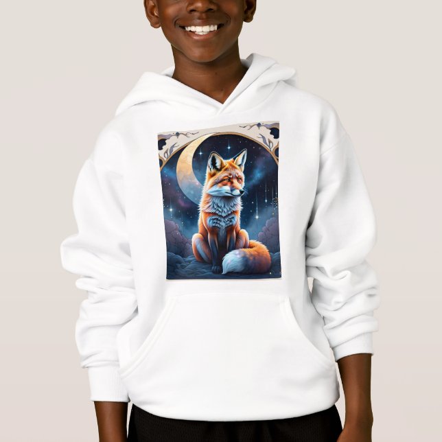 Mystic Fox 🦊 🌙 | Nachtgeist Hoodie (Vorderseite)