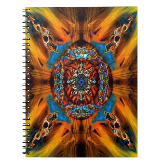 Mystic Fraktal Spiral Notebook Notizblock (Vorderseite)
