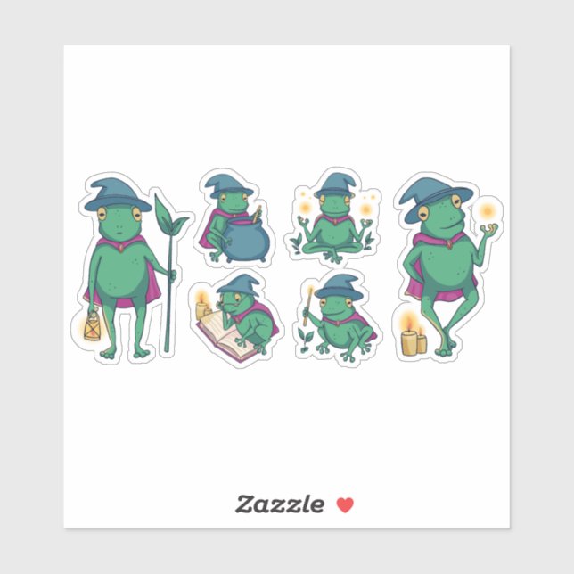 MYSTIC FROG CHARACTER SET AUFKLEBER (Blatt)