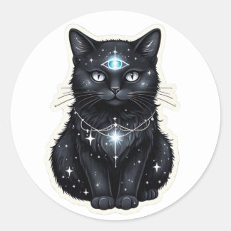 Mystic Galaxy Cat Aufkleber