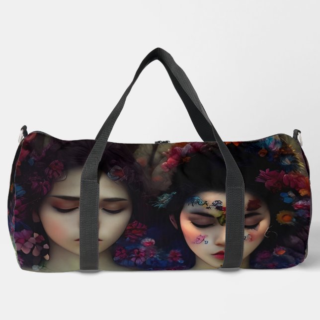 Mystic Garden: Blumenträume Duffle Bag (Vorderseite)
