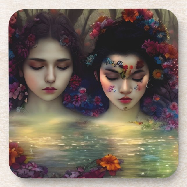 Mystic Garden: Blumenträume Getränkeuntersetzer (Vorderseite)