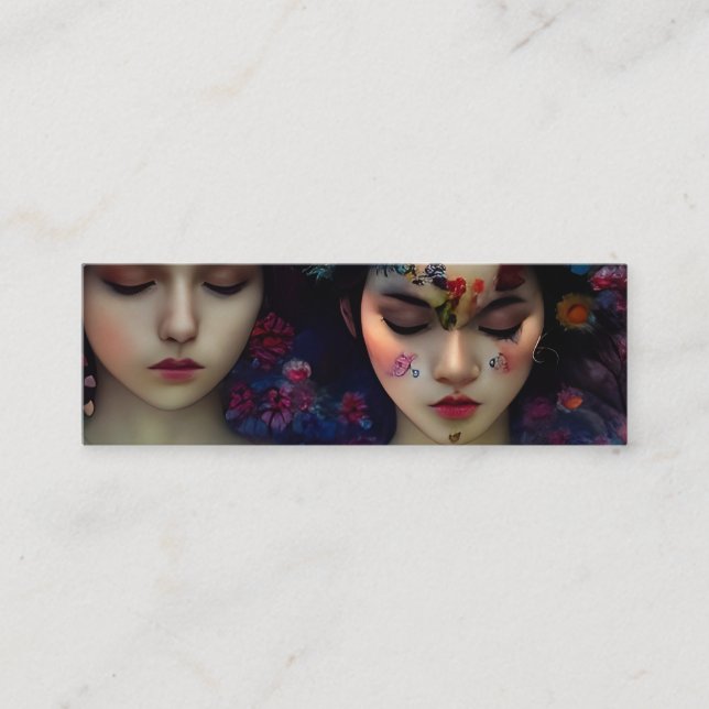 Mystic Garden: Blumenträume Lesezeichen Mini Visitenkarte (Vorderseite)