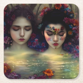 Mystic Garden: Blumenträume Rechteckiger Pappuntersetzer