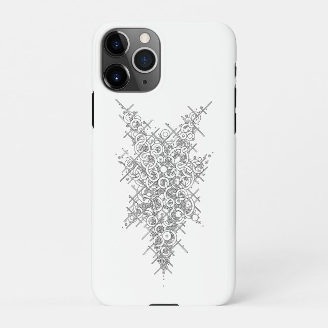 Mystic Geometric Black Ink Phone Case iPhone Hülle (Rückseite)