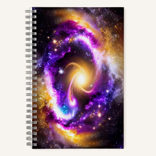 Mystic Gold Lila Twisted Universe Fun Landschaft Notizbuch