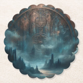 Mystic Gothic Steampunk - Blue Copper Patina  Untersetzer