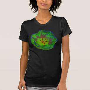 Mystic Green Tulip Ladys T Shirt