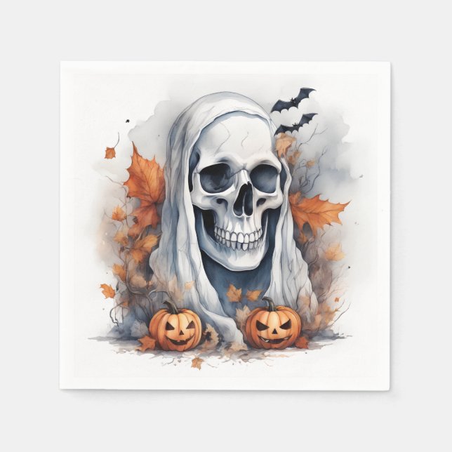 Mystic Halloween Ghost Art Serviette (Vorderseite)