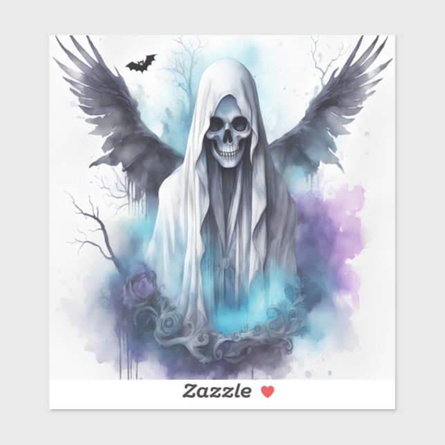 Mystic Halloween Ghost Gothic Wasserfarben Kunst Aufkleber (Blatt)