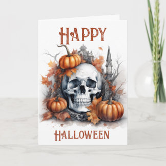Mystic Halloween Gothic Skull Art - Bezaubernd Karte