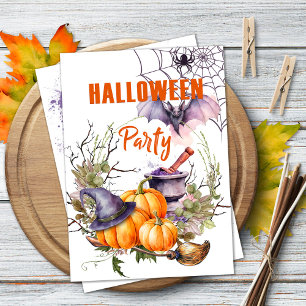 Mystic Halloween-Party Einladung mit Pumpkins