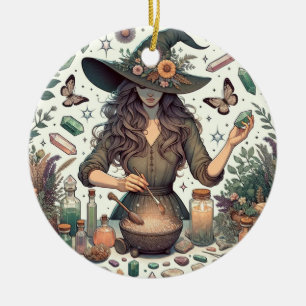 Mystic Herbalist: Die Kunst der Hexerei und des He Keramik Ornament
