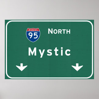 Mystic I-95 Nord Interstate Connecticut - Poster