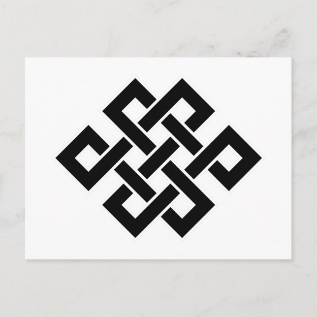 Mystic Knot - B&W 2 Postkarte (Vorderseite)