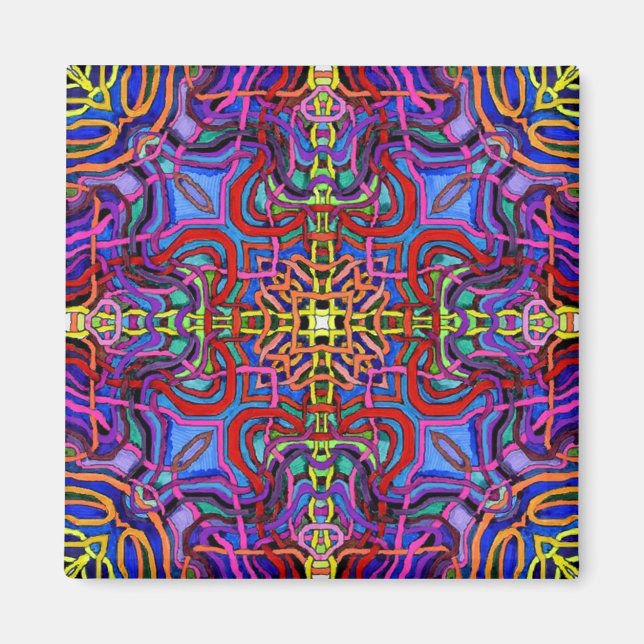 Mystic Lattice Mandala Magnet (Vorne)