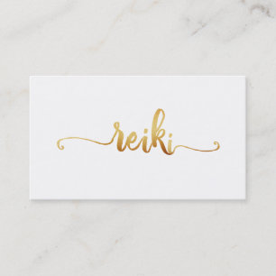 *~* Mystic Magic White Gold REIKI Typografie Visitenkarte