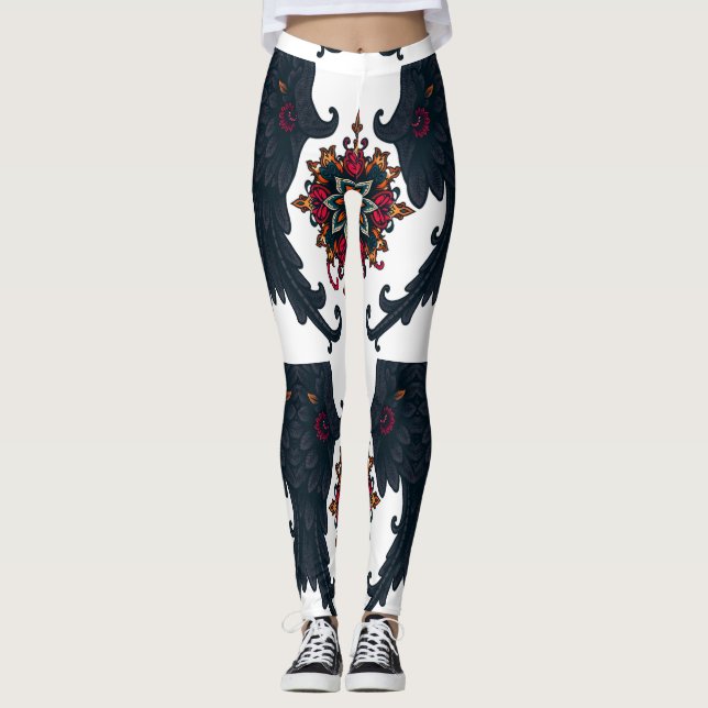 Mystic Mandala Elephant Art Leggings (Vorderseite)