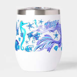Mystic Mermaid Fairy Lila Creature Keramik Tile