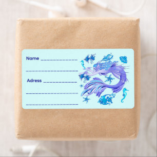 Mystic Mermaid Fairy Lila Creature Keramik Tile