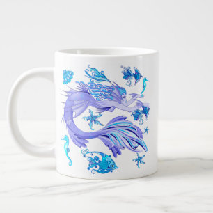 Mystic Mermaid Fairy Lila Creature Keramik Tile Jumbo-Tasse