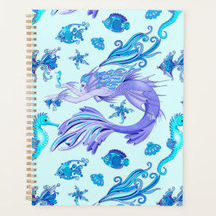 Mystic Mermaid Fairy Lila Creature Keramik Tile Planer