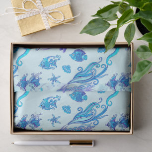 Mystic Mermaid Fairy Lila Creature Keramik Tile Seidenpapier