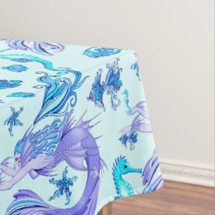 Mystic Mermaid Fairy Lila Creature Keramik Tile Tischdecke