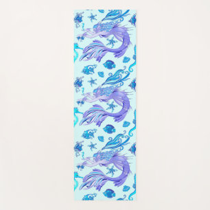 Mystic Mermaid Fairy Lila Creature Keramik Tile Yogamatte