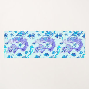 Mystic Mermaid Fairy Lila Creature Keramik Tile Yogamatte