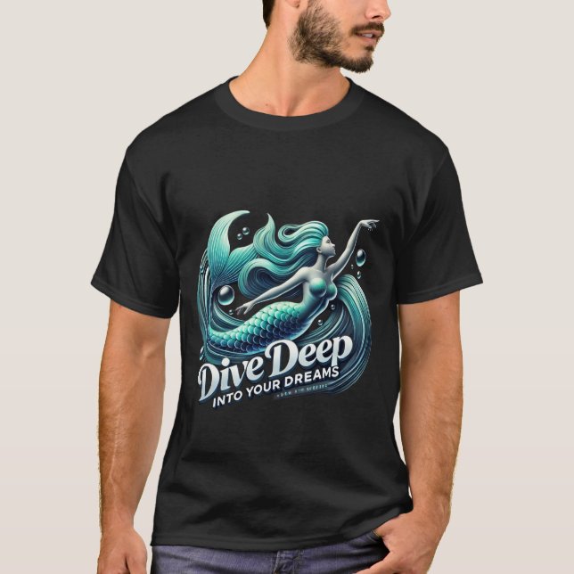 Mystic Mermaid: Tauchen Sie ein in Träume und Fant T-Shirt (Vorderseite)