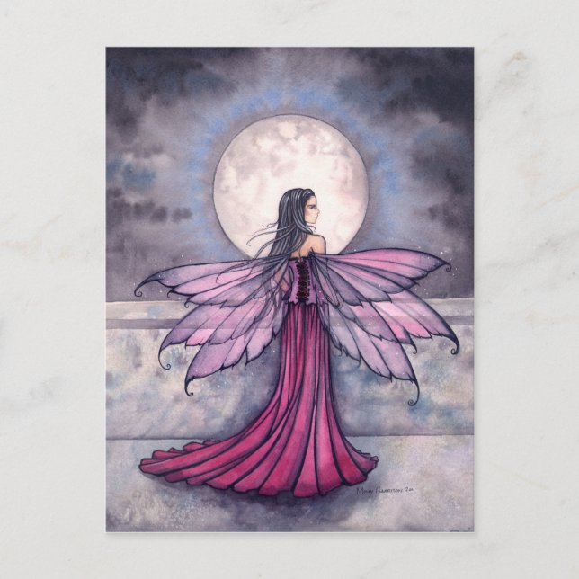 Mystic Midnight Fairy Postcard Postkarte (Vorderseite)