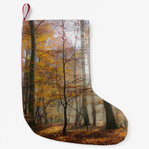 Mystic Misty Fall Forest Santa mantle Kleiner Weihnachtsstrumpf