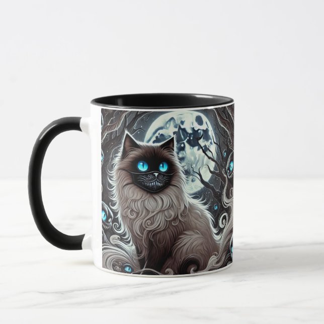Mystic Moon Cat - Enchanted Black Cat mug Tasse (Links)